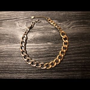 Zara Gold and Silver Tone Link Chain Necklace